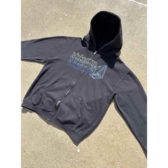 Volcom Skater / Surfer Zip Up Hoodie Y2K Vintage JNCO Large - Picture 3 of 5